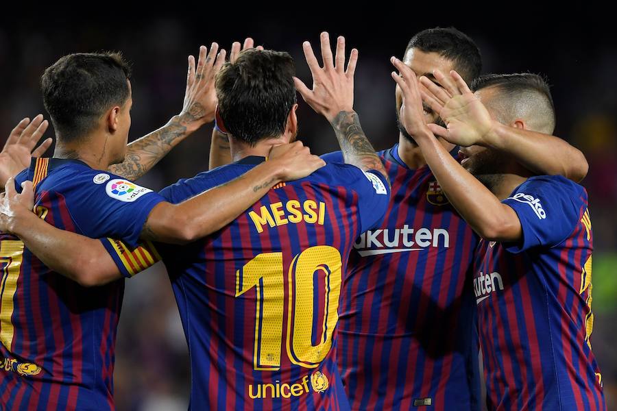 El Camp Nou ha albergado este sábado el primer partido de la Liga Santander de la temporada 2018-2019