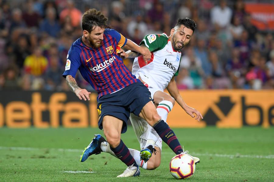 El Camp Nou ha albergado este sábado el primer partido de la Liga Santander de la temporada 2018-2019