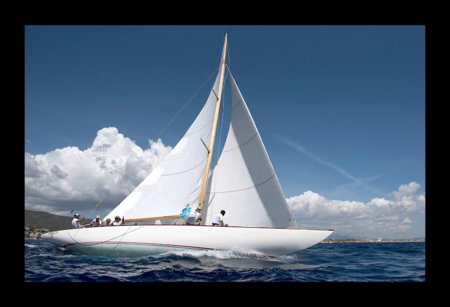 La Bahía de Palma se ha llenado de las mejores velas clásicas y de época, con motivo de la Regata XXIV Illes Balears Clàssics. Cuatro veleros de leyenda gemelos, los centenarios Hispania, Tuiga y Mariska y Lady Anne, han participado en la edición con más participantes y de más calidad de su historia