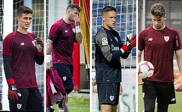 Kepa, Herrerín, Remiro y Unai Simón. 