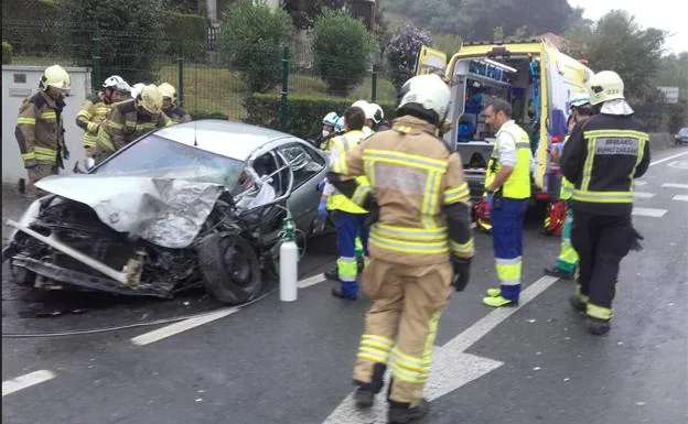 Estado en el que ha quedado el turismo accidentado. 