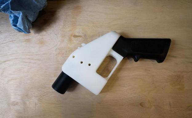 Modelo de pistola de plástico 'Liberator', creada por impresión 3D.
