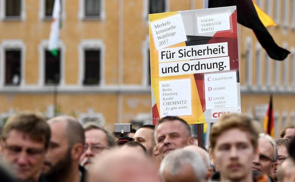 Manifestación de ultraderechistas en Alemania.