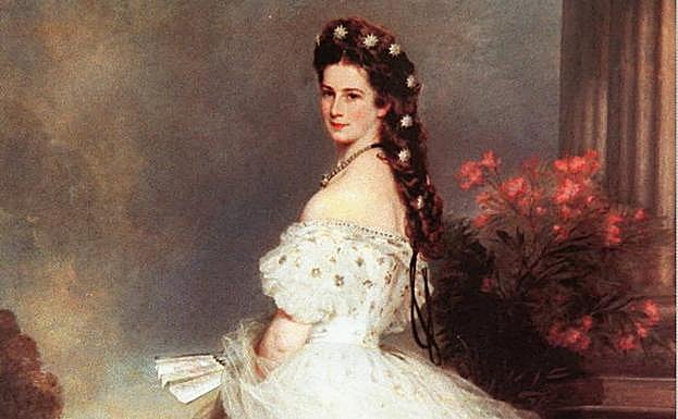 La emperatriz Isabel, más conocida como Sissi, en un retrato del pintor alemán Franz Xaver Winterthaler. 