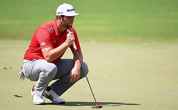 Jon Rahm, ayer, en Atlanta.