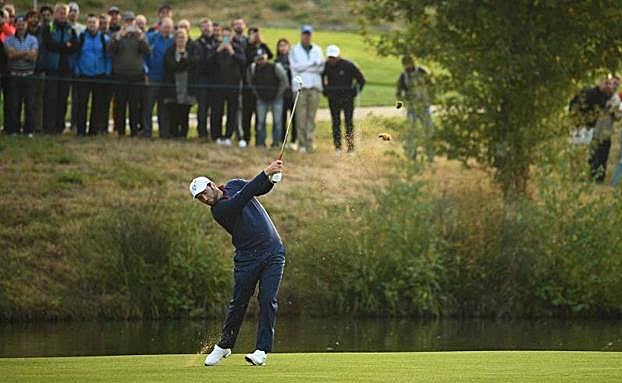 Rahm ha abierto hoy la competición. 