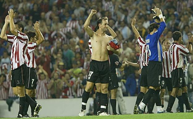 Joseba Etxeberria, el gran protagonista del partido.