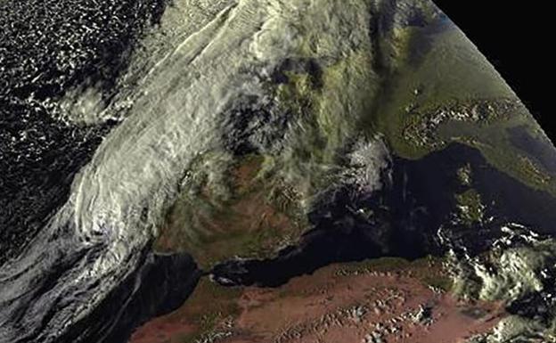 Previsiones sobre el huracán Leslie. 