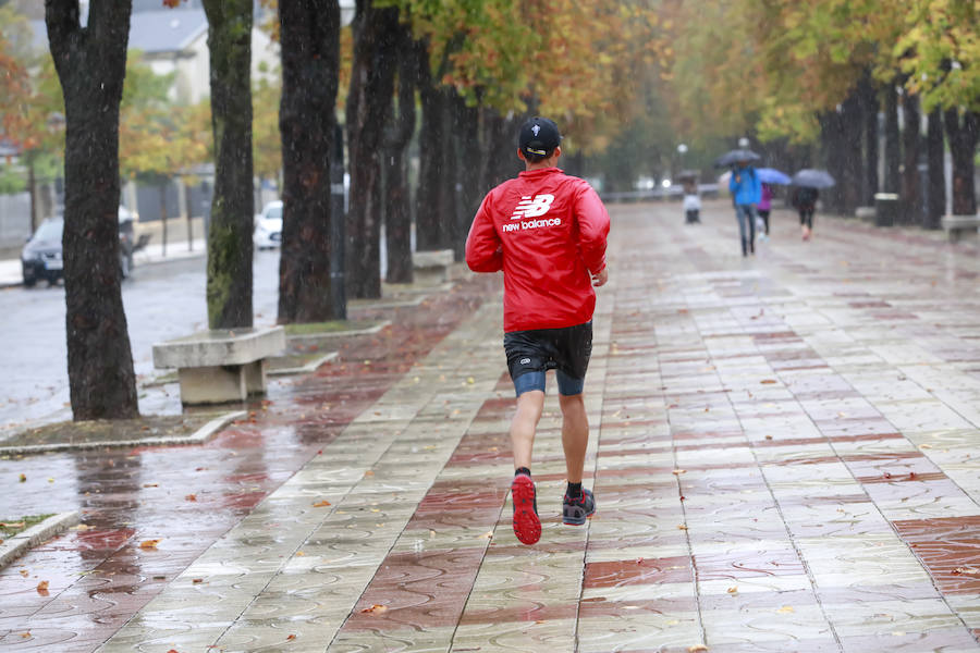 Fotos: Viento, lluvia intensa y balsas de agua en este domingo en Vitoria