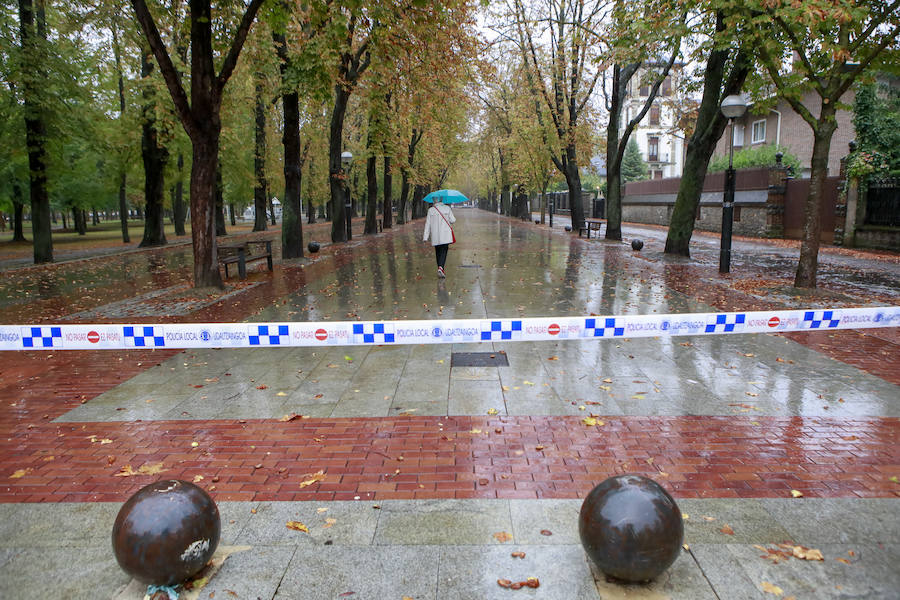 Fotos: Viento, lluvia intensa y balsas de agua en este domingo en Vitoria