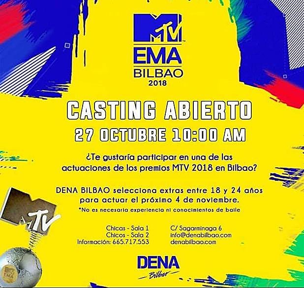 Abren un casting para participar en la gala de los premios MTV