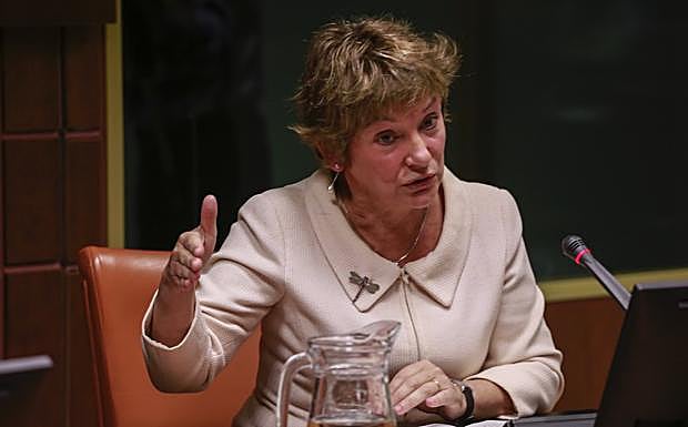 Anjeles Iztueta, durante su comparecencia. 