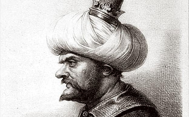 Jeireddín Barbarroja en una litografía del siglo XIX basada en un retrato anterior. 