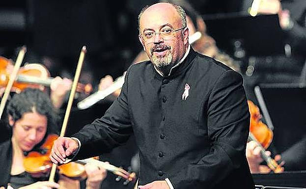 José Miguel Laskurain, en un concierto. 