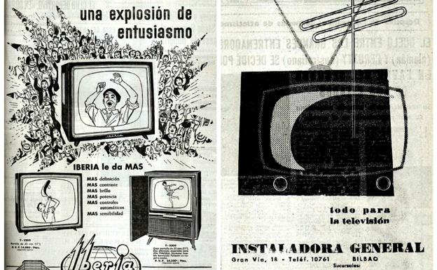 Anuncios de televisores publicados en 1960.