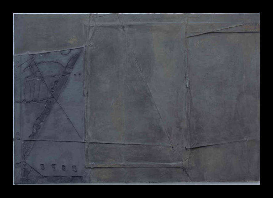 ‘Gran tela gris para Kassel’. Pintura de Tàpies cedida a la Fundación en Barcelona para la muestra ‘Biografía política’.