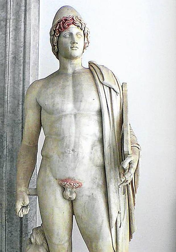 Irudian, Dioscurosen estatua.