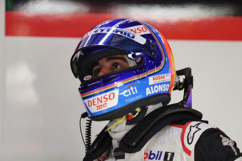 Fernando Alonso durante los entrenamientos libres del Mundial de Resistencia