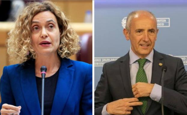 Meritxell Batet y Josu Erkoreka.