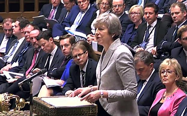 May, en la Cámara de los Comunes británica. 