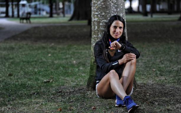 Elena Loyo en El Prado, lugar habiiual de entrenamiento