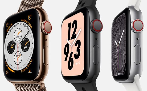 Imagen de los modelos del Apple Watch series 4.