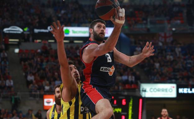 Garino durante un partido de Euroliga.