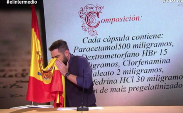 Dani Mateo, durante la parodia.