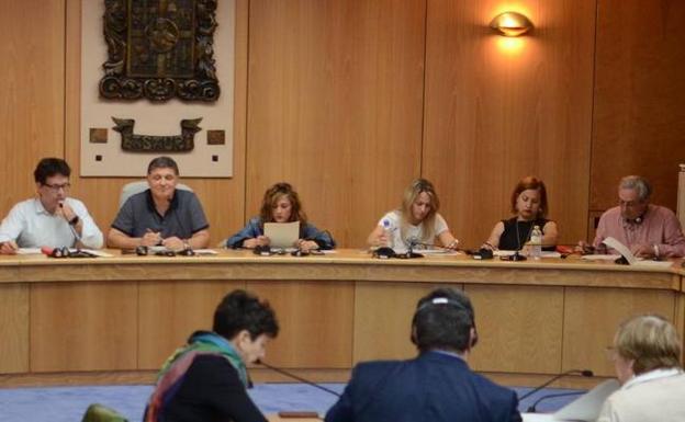 Imagen de una sesión plenaria del Ayuntamiento de Basauri. 
