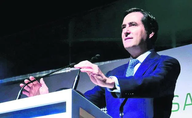 El empresario vasco Antonio Garamendi en una reciente intervención pública como nuevo presidente de CEOE. 