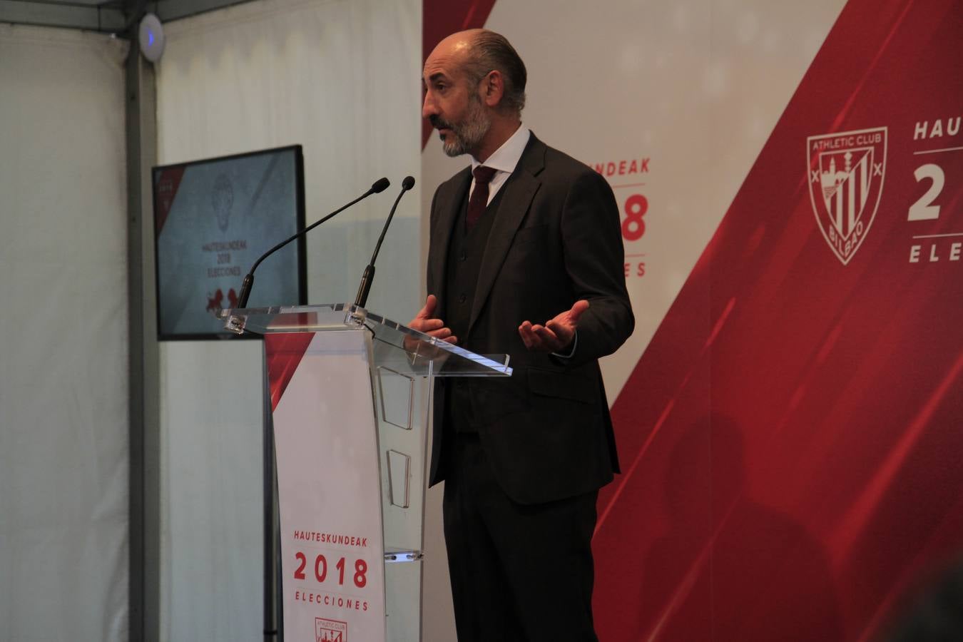 Aitor Elizegi y Alberto Uribe-Echevarría compiten por la presidencia del club rojiblanco, en las  elecciones de 2018 . / Manu Cecilio / Ignacio Pérez / Jordi Alemany / Athletic Club