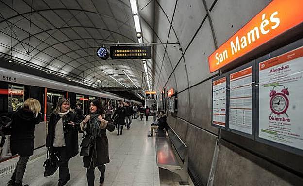 Una imagen de la estación del metro de San Mamés.