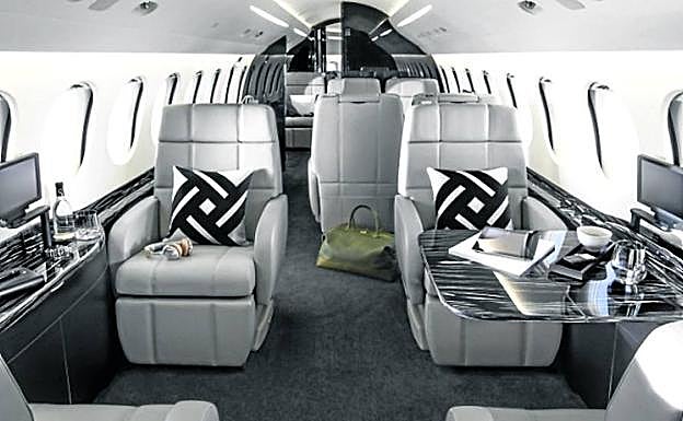 Exclusividad. Los jets privados suelen estar dotados con las mayores comodidades. 