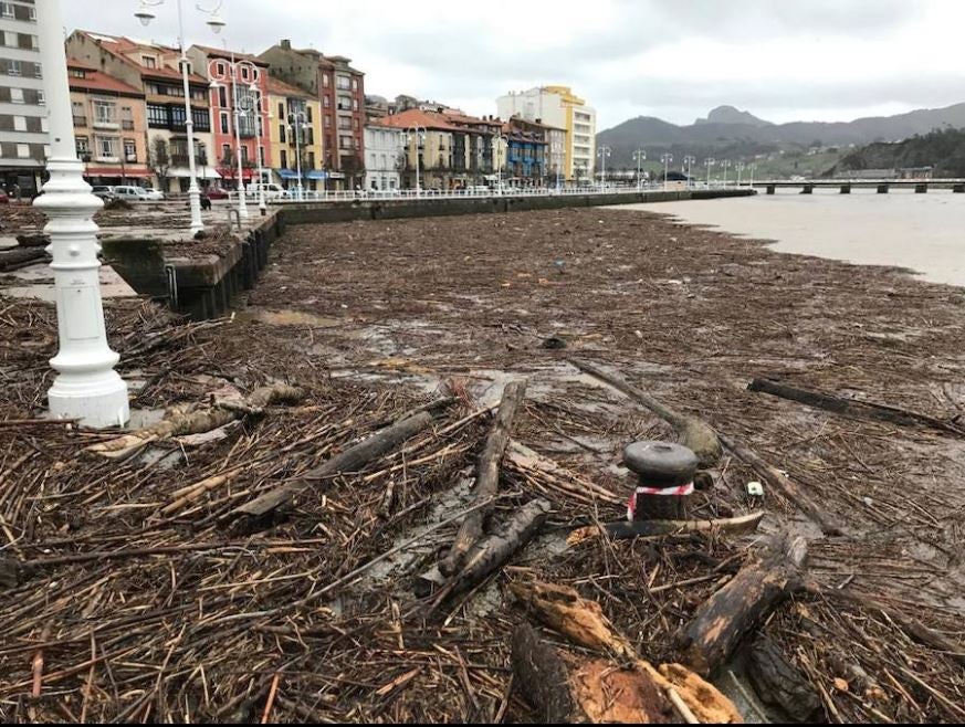 Imagen de algunos puntos de Asturias afectados por inundaciones