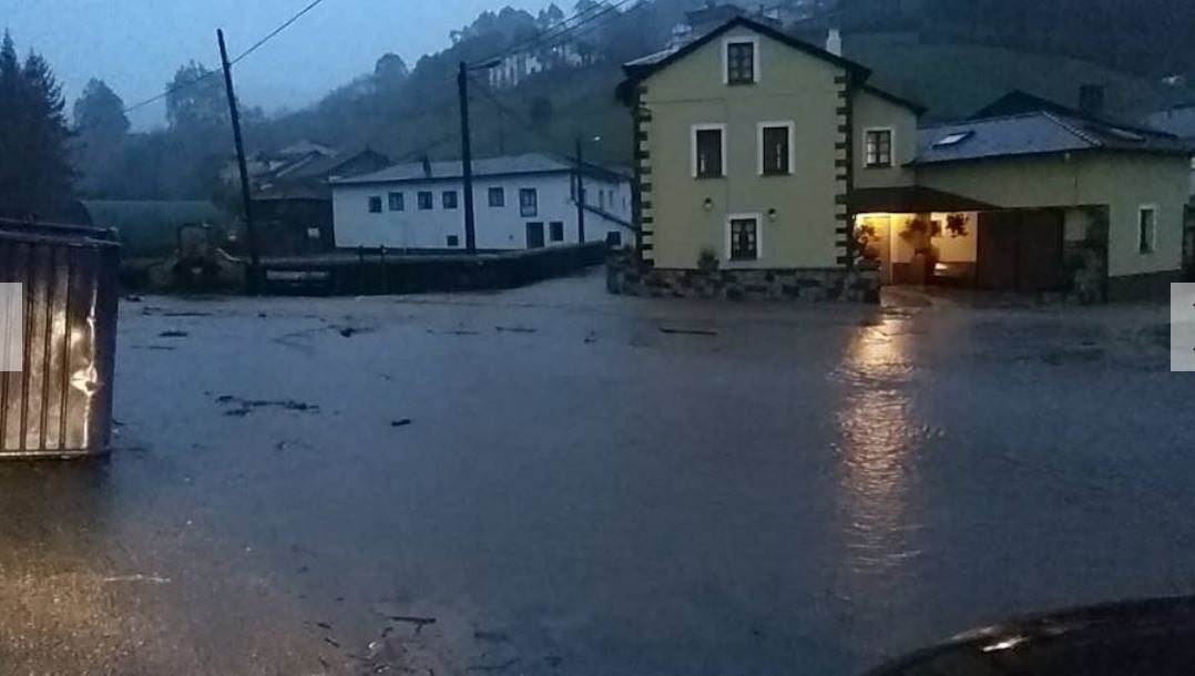 Imagen de algunos puntos de Asturias afectados por inundaciones