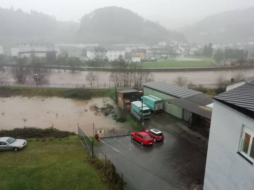 Imagen de algunos puntos de Asturias afectados por inundaciones