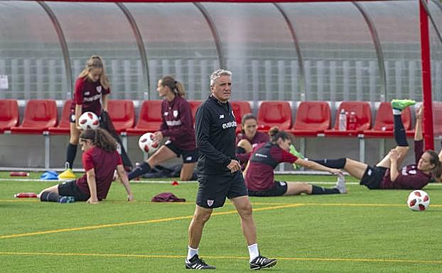 Joseba Agirre, durante un entrenamiento.