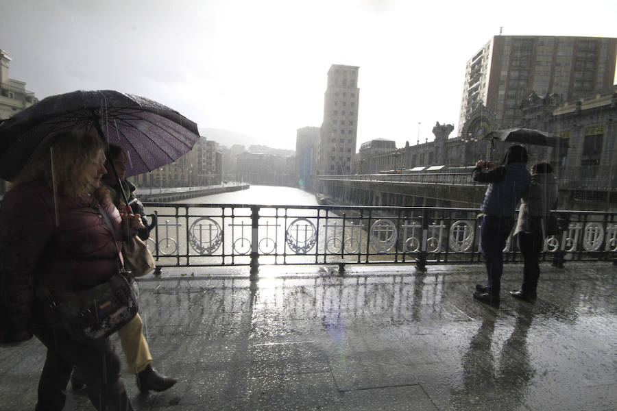 El sol se ha asomado tímidamente entre las nubes, después de la granizada.