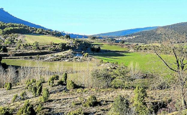 Paisaje que está previsto que inunde el futuro embalse de Barrón, en Ribera Alta. 