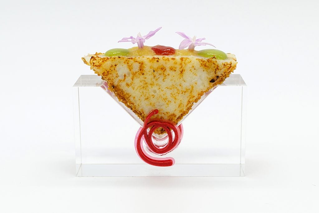 Primer Premio: CODWICH (bacalao y txangurro con sus geles de lechuga, centollo y pilpil). Gastro KOBIKA. San Ignacio, 8 · Durango