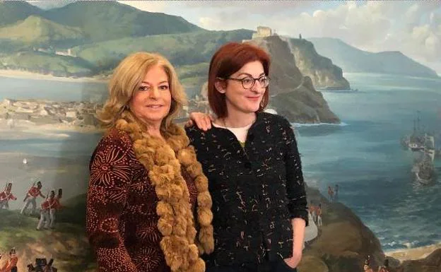 Consuelo Ordóñez y Maite Pagazaurtundua, esta mañana, en San Sebastián