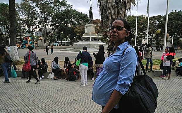 Yurbelia Urbina, embarazada de siete meses. 