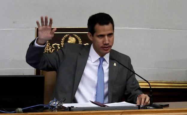 Juan Guaidó preside este miércoles una sesión de la Asamblea Nacional de Venezuela.