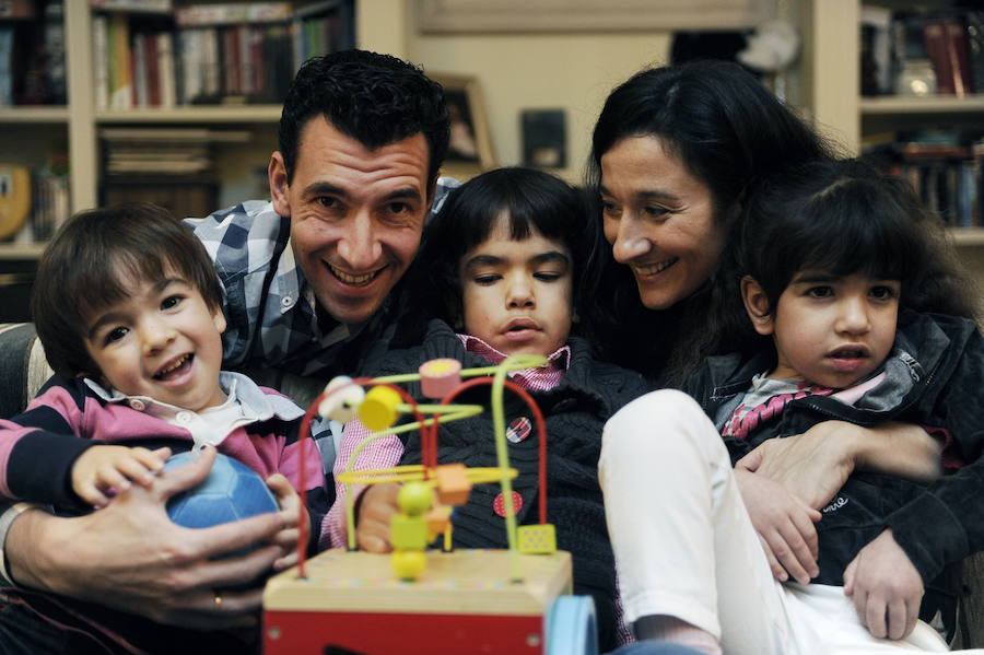 Naiara García de Andoin con su familia al completo.