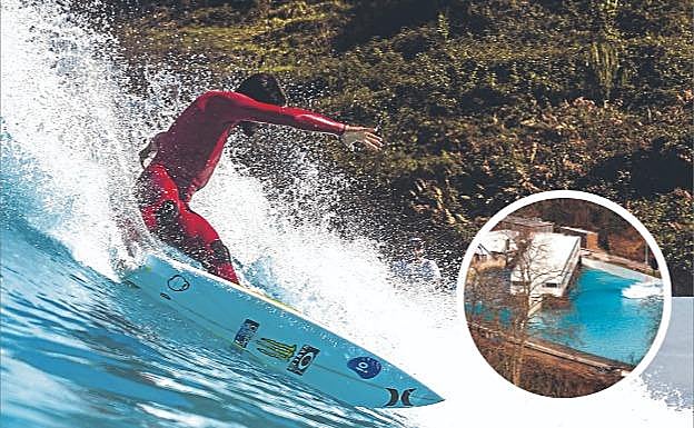 Lámina de muestra. La laguna de Wavegarden en Aizarnazabal mide un tercio del diseño que comercializan.