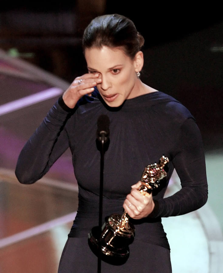 "No sé qué hice en esta vida para merecer todo esto. Sólo soy una chica de un parque de caravanas que tuvo un sueño".- Mejor actriz: Hilary Swank por 'Million Dollar Baby', 2005. 