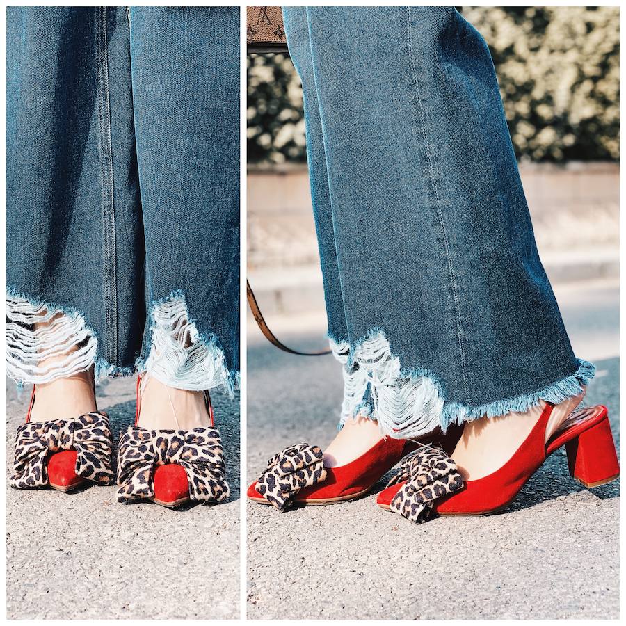 Más lazos en los zapatos... ¡y de leopardo!