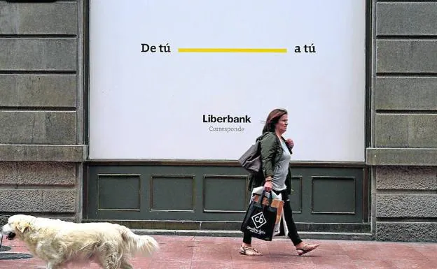 Una oficina de Liberbank en Oviedo.