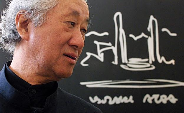 El arquitecto Arata Isozaki, jen una visita a Bilbao.