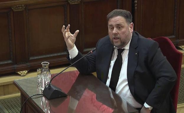 Oriol Junqueras, durante el juicio. 